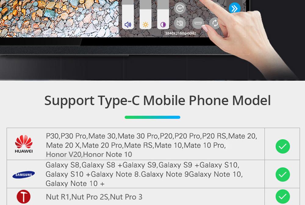 Sculptor MU156LR 15.6" 4K UHD IPS OSD Touch Menu Portable Monitor 72% NTSC HDR Dual Type-C+Mini HDMI Gaming Display Screen For Smartphones Digital Cameras Tablets Laptops Game Consoles - Black