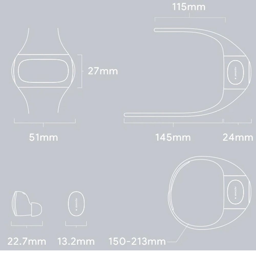 Aipower Wearbuds Qualcomm aptX Bluetooth 5.0 TWS Earbuds Fitness Graphene-Augmented Drivers Tracking Sleep Monitor 12H Playtime Noise Isolation IPX6