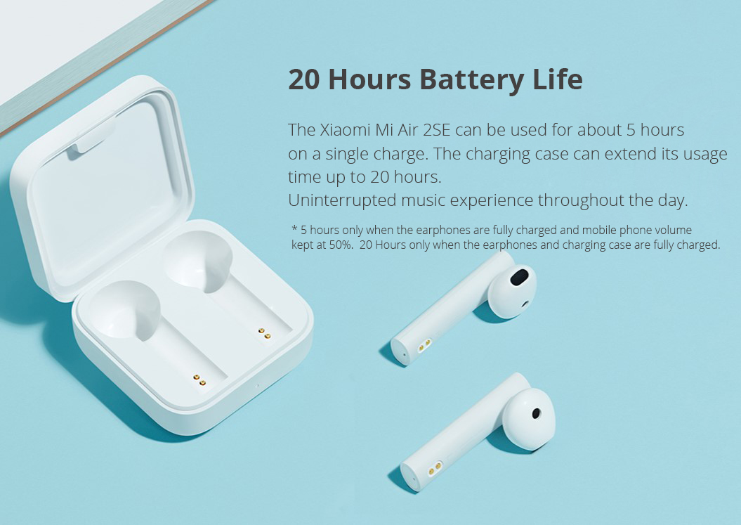 Xiaomi Air 2SE Bluetooth 5.0 TWS Earphones 14.2mm Dynamic Drivers Pop UP Pairing Independent Use