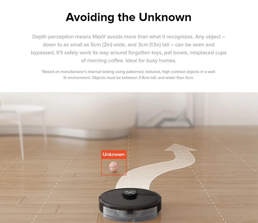 Roborock S6 MaxV Intelligent Sweeping Robot Vacuum Cleaner Laser Navigation 2500Pa Suction APP Alexa Voice Control - Black