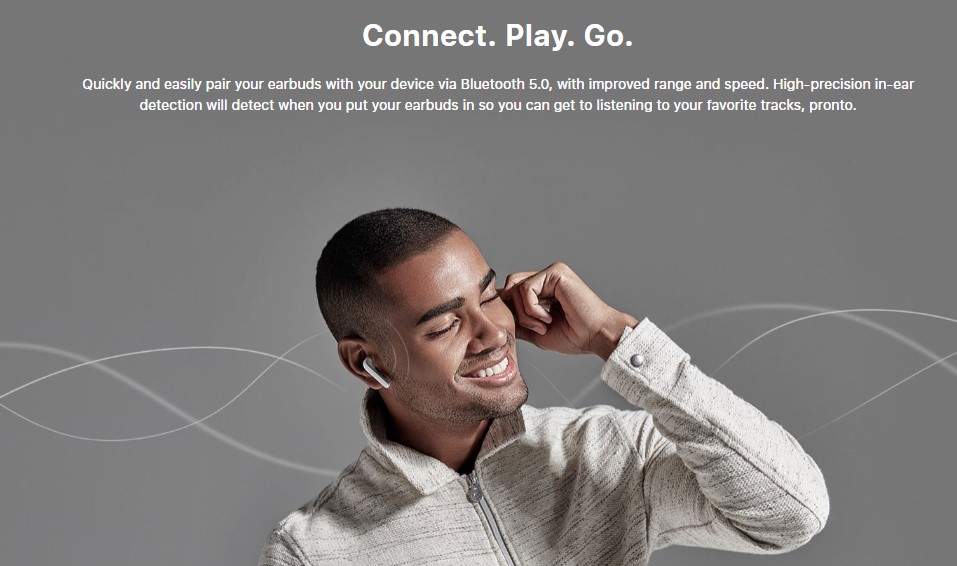 TicPods 2 Pro AI Qualcomm QCC5121 Earbuds ENC Posture Control Quick- Command Dual Mic aptX/AAC/SBC - Blue