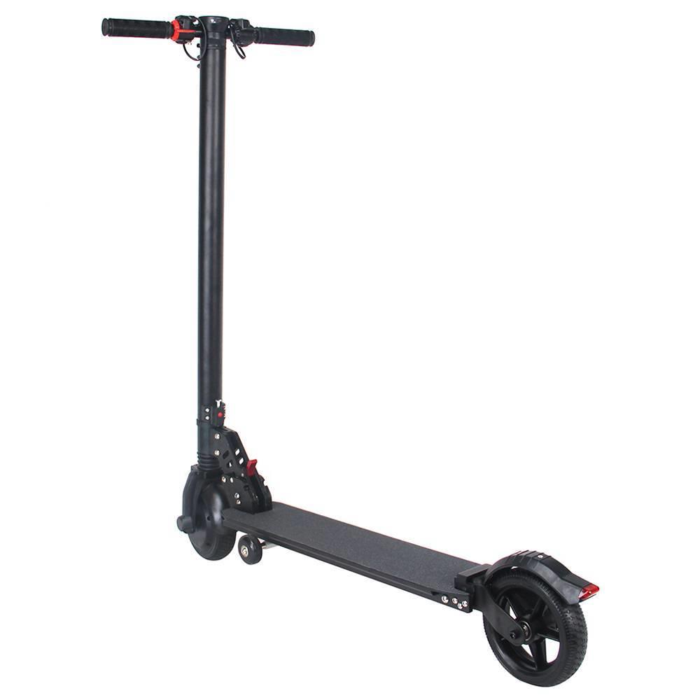 SCOOWAY GX-02S Folding Electric Scooter 6.5 Inch Solid Tire 350W Motor Max 25km/h Up To 25km Range Adjustable Height Dual Brake - Black