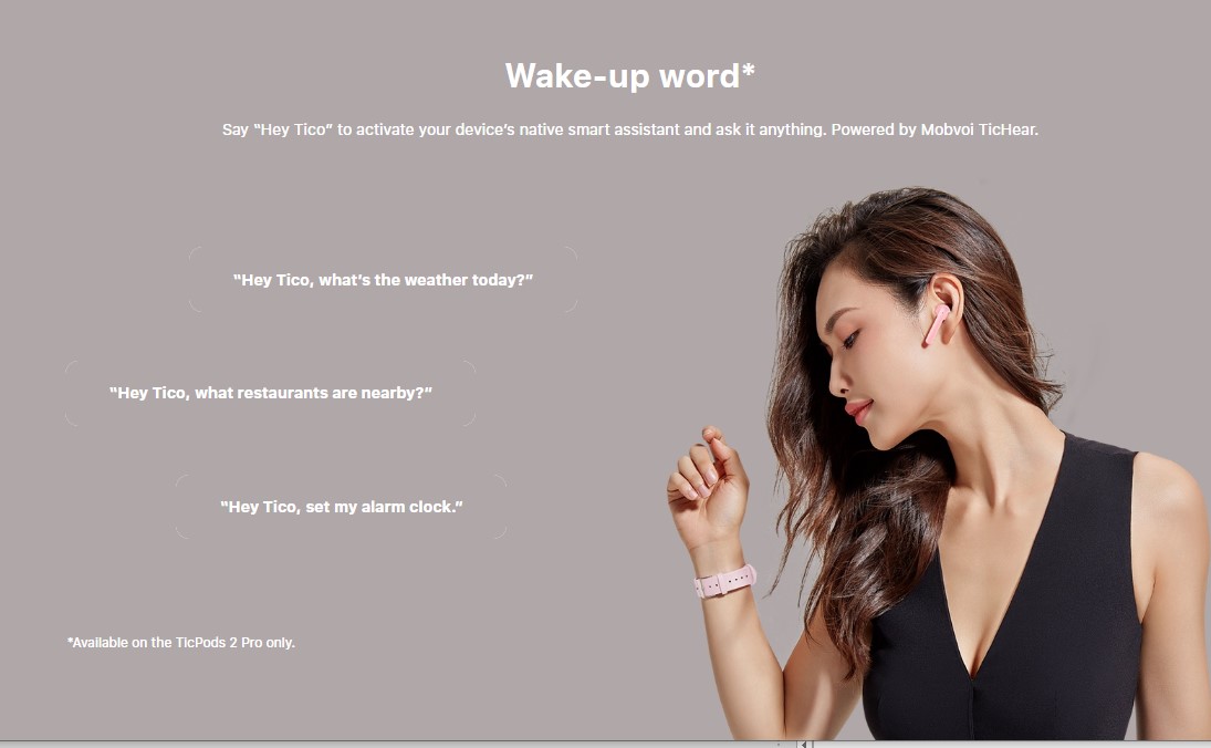 TicPods 2 Pro AI Qualcomm QCC5121 Earbuds ENC Posture Control Quick- Command Dual Mic aptX/AAC/SBC - Blue