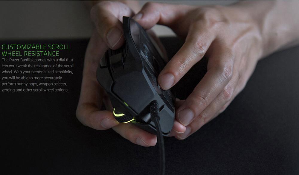 Razer Basilisk Wired Gaming Mouse Scroll Wheel Resistance