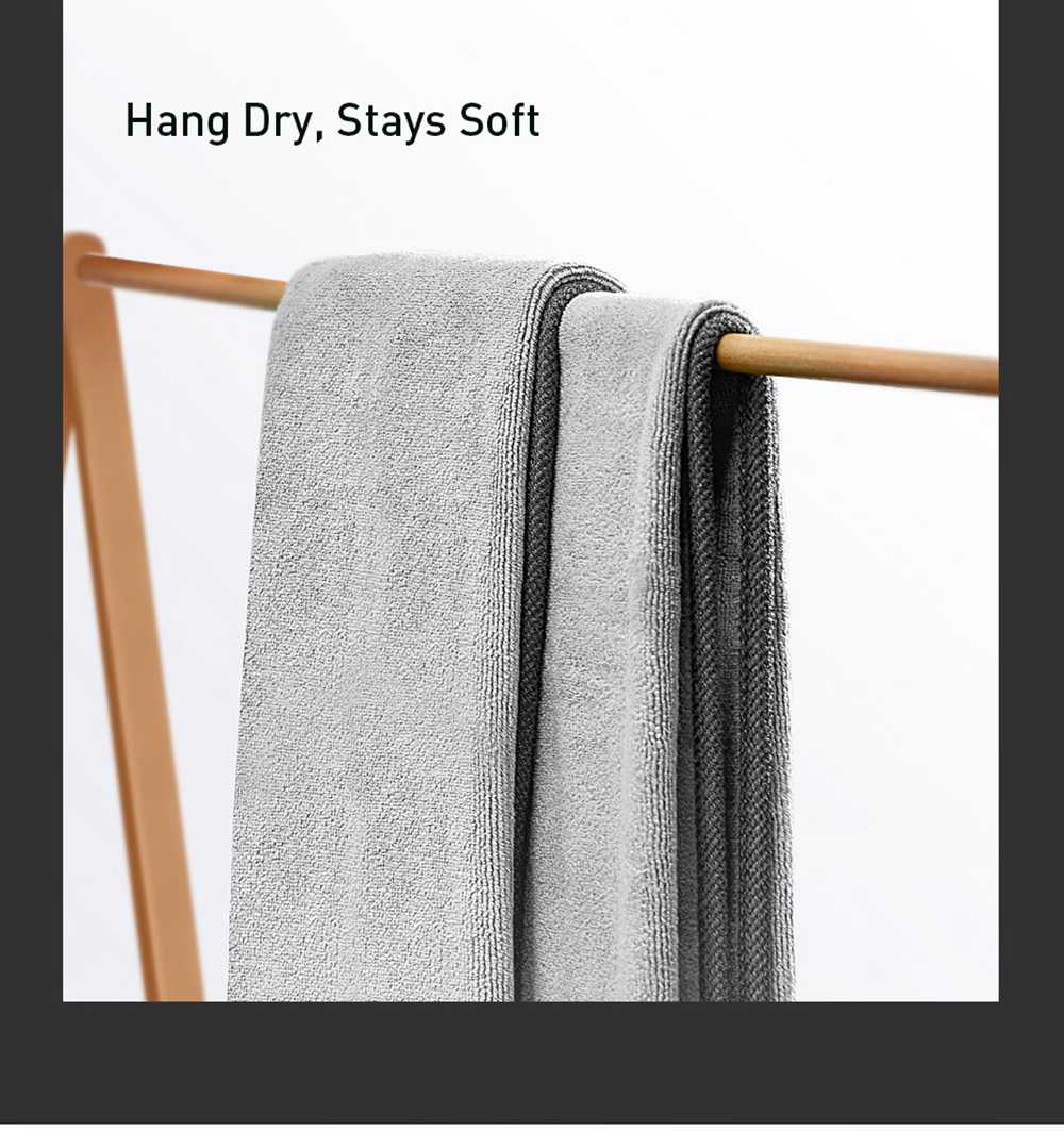 2PCS Baseus Easy Life Car Wash Towel 40 x 40cm Superfine Fiber Automatic Cleaning - Gray