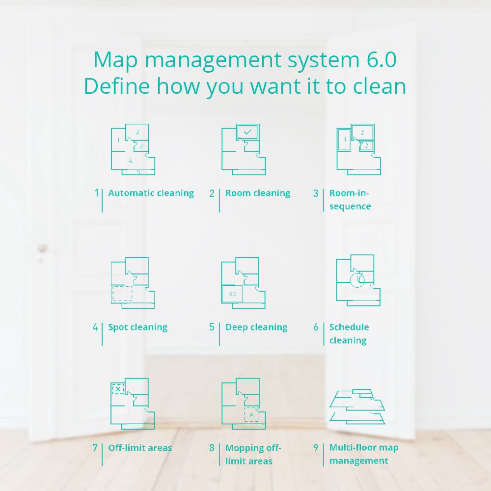 360 S9 Intelligent Robot Vacuum Cleaner Mopping Sweeping 2200Pa Suction LDS Lidar 5200mAh Battery 3 Hours Runtime 55dB Silent Automatic Charging - White