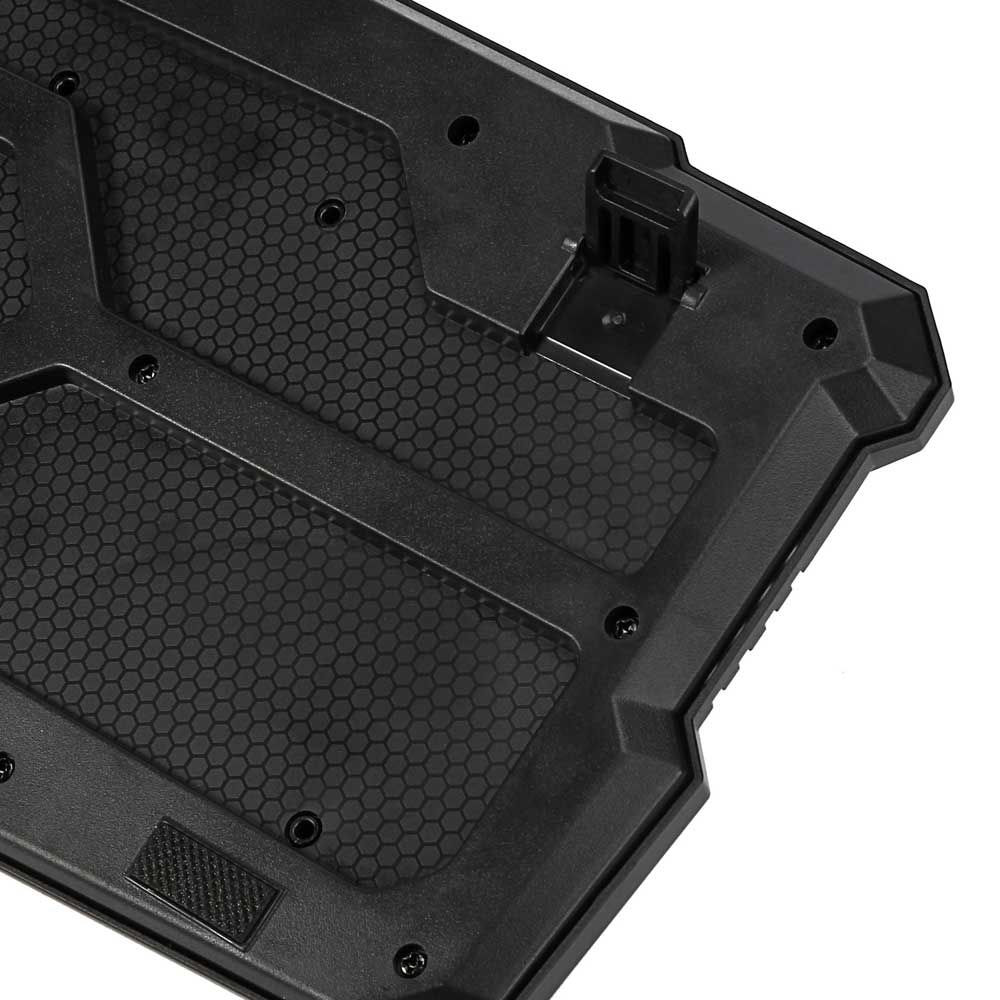 A878 114-Key LED Backlit Wired USB Gaming Keyboard with Cracking Pattern Black