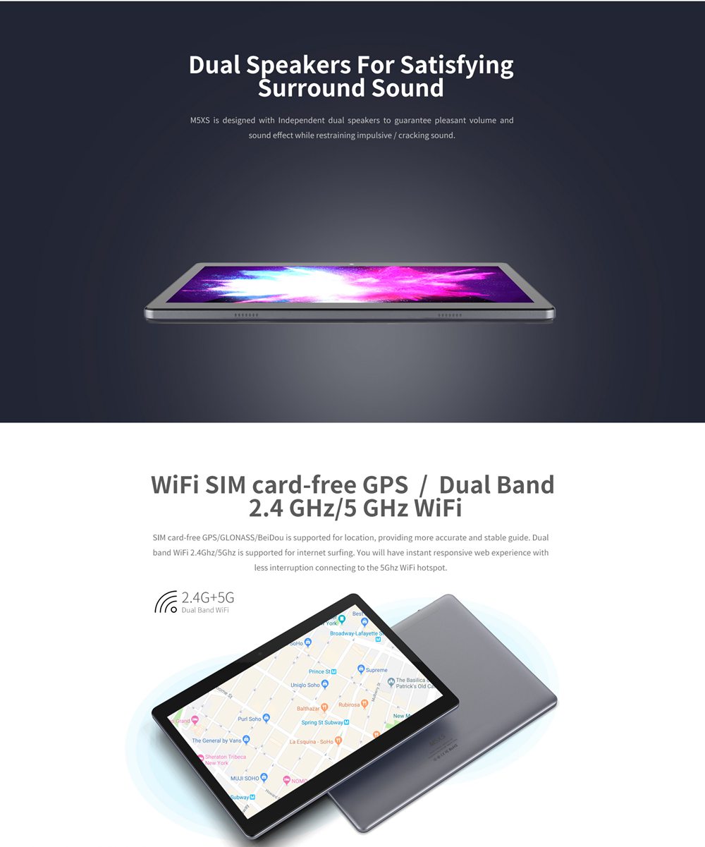 Планшет ALLDOCUBE M5XS 4G 10,1-дюймовый экран 1920 x 1200 IPS MTK X27 3 ГБ ОЗУ 32 ГБ ПЗУ Android 8.0 6600 мАч Батарея с двумя динамиками - белый