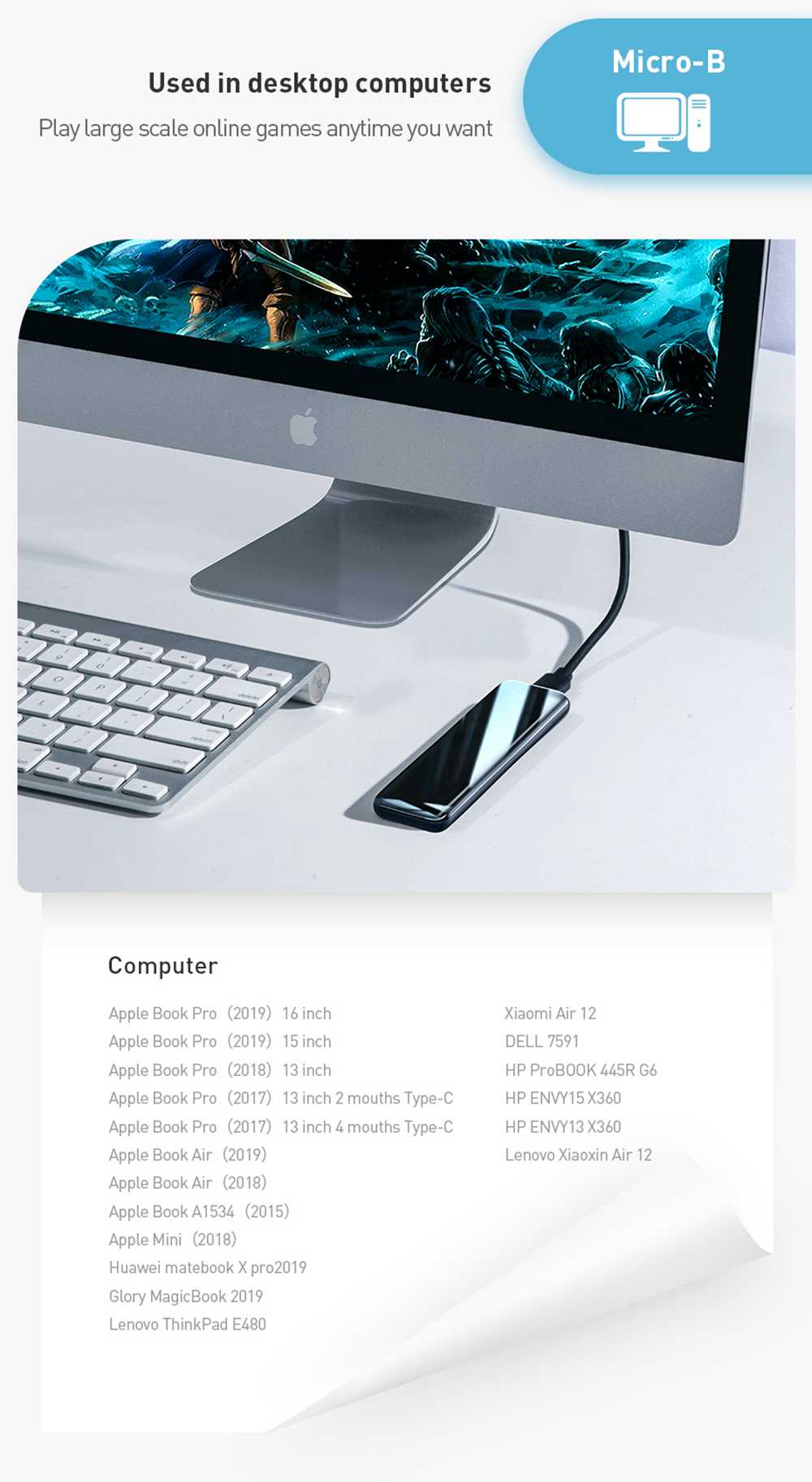 Baseus CAYPH-E0G Full Speed Series M.2 NVMe USB3.0 SSD Enclosure Type-C Multifunctional USB HUB - Gray