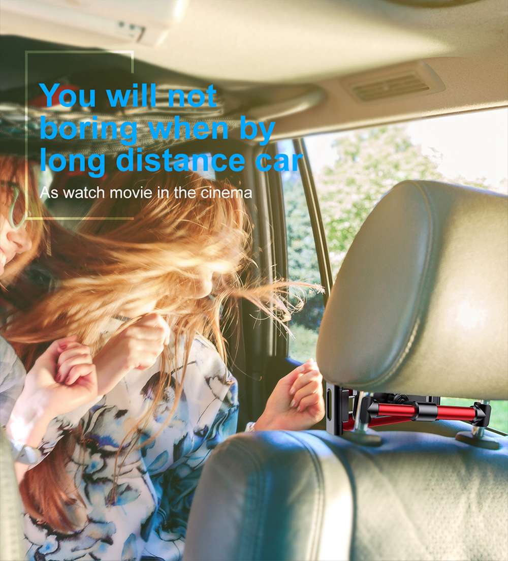 Baseus Car Rear Seat Phone Holder Rotatable For 4.7-12.9 Inch - Black