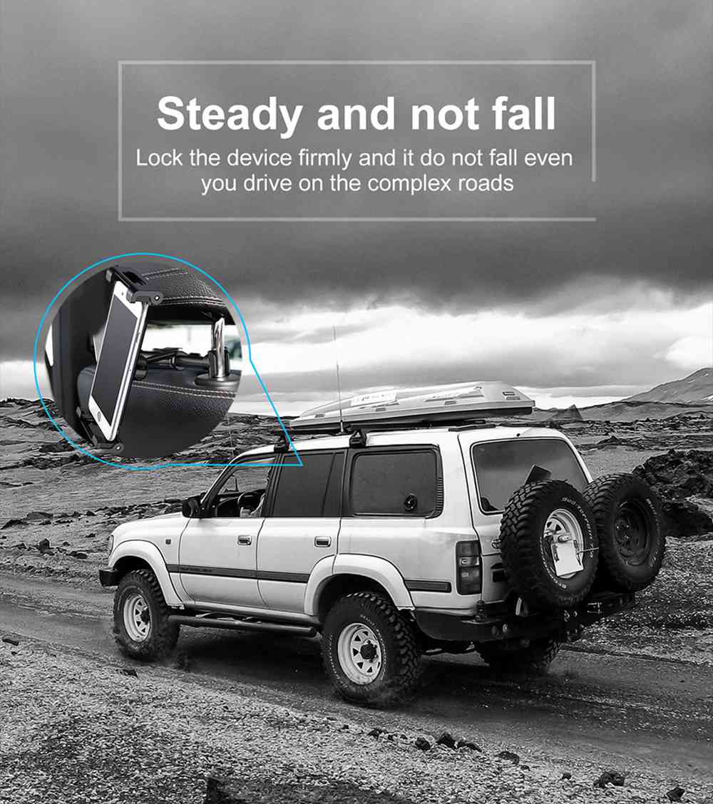 Baseus Car Rear Seat Phone Holder Rotatable For 4.7-12.9 Inch - Black