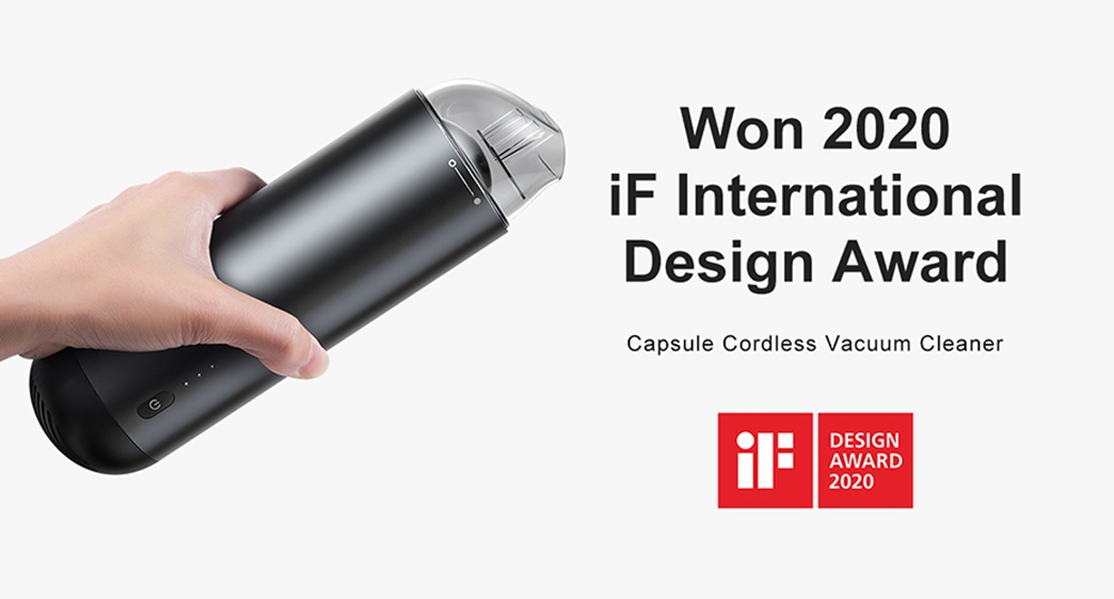 Baseus Portable Wireless Handheld Vacuum Cleaner 4000Pa Suction 2000mAh Battery For Car Home Computer Cleaning - Black