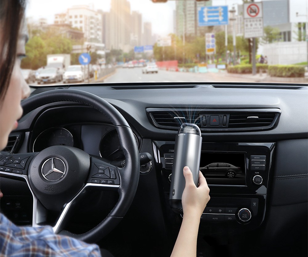 Baseus Portable Wireless Handheld Vacuum Cleaner 4000Pa Suction 2000mAh Battery For Car Home Computer Cleaning - Black