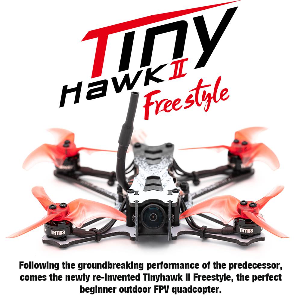 EMAX Tinyhawk II Freestyle 2.5 Inch FPV Racing Drone BNF Frsky D8 F4 FC 5A ESC 1103 Motor Runcam Nano 2 Camera 200mW VTX