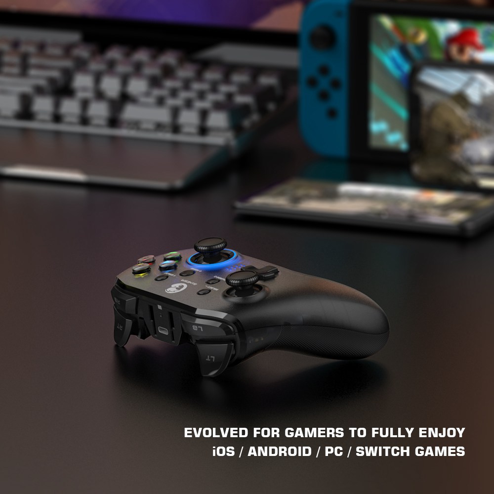 GameSir T4 Pro Multi-platform Bluetooth Game Controller 2.4GHz Wireless Gamepad for iOS 13.4 / Android / PC / Nintendo Switch