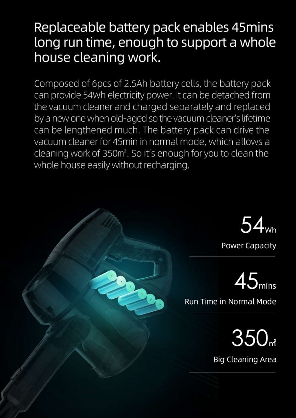 JIMMY JV53 Lite Handheld Cordless Vacuum Cleaner Blue