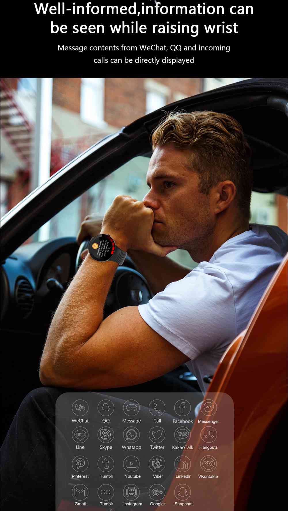 Makibes E3 Smart Watch 1.28 Inch IPS Screen IP67 Heart Rate Blood Pressure Monitor TPU Strap - Black