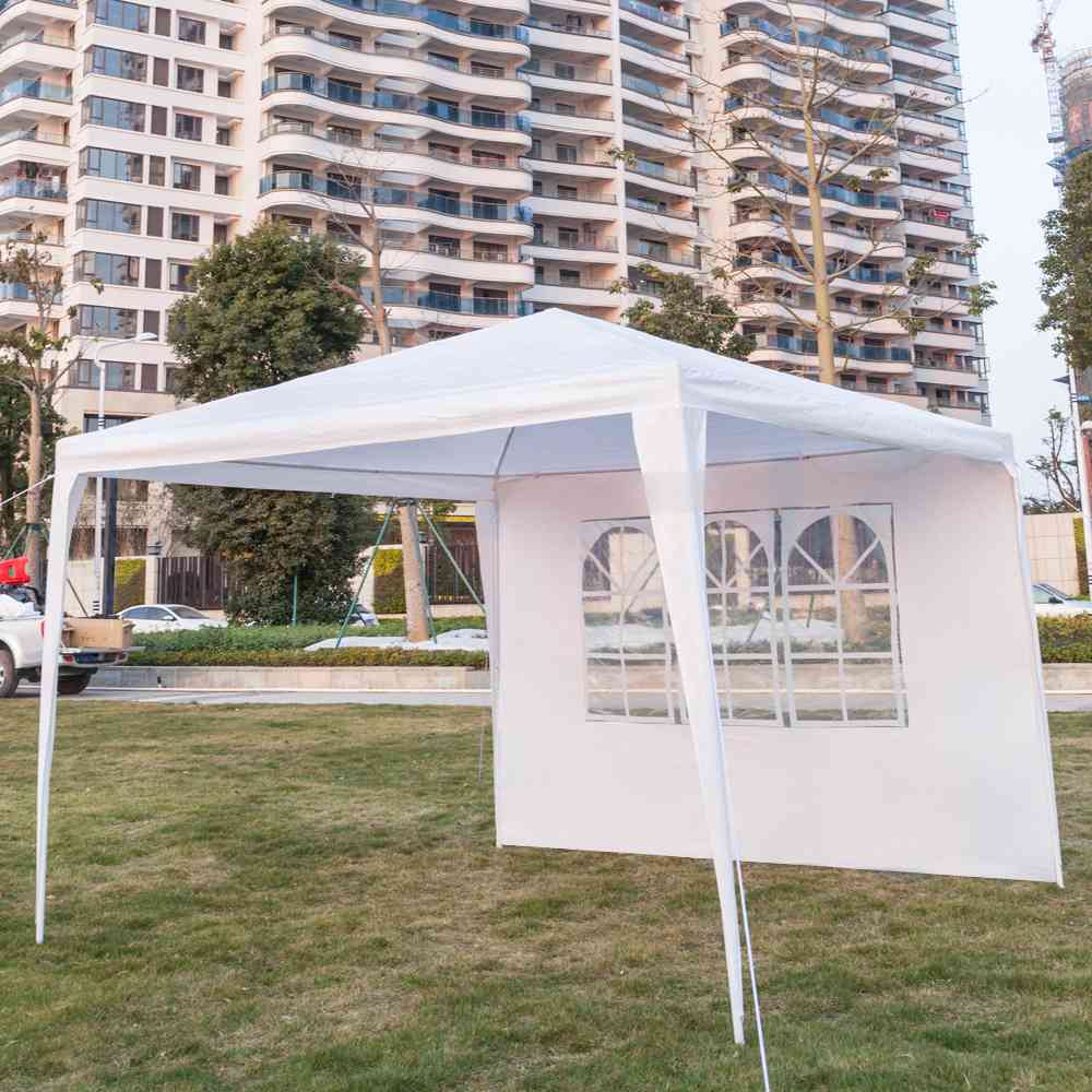 Portable 3 x 3m Three Sides Outdoor Waterproof Awning White