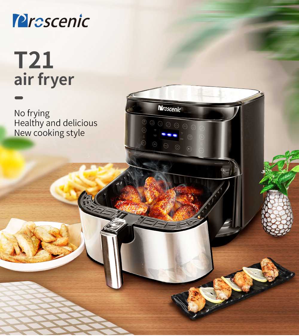 Ultenic K10 Electric Air Fryer Without Oil Smart App Touch Control Kitchen  Oil-free Air Fryér With Frying Pan for French Fries