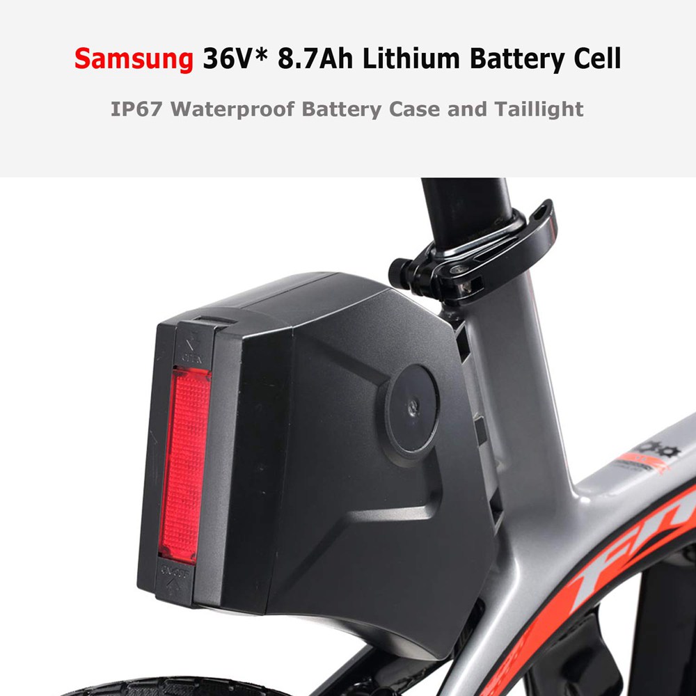 SAVA E8 Folding Electric Bicycle 20 Inch 200W Motor Max Speed 25km / h Up To 70km Range SHIMANO Transmission Removable 313Wh Samsung Lithium Battery IP67 Waterproof Multi-function Display - Black