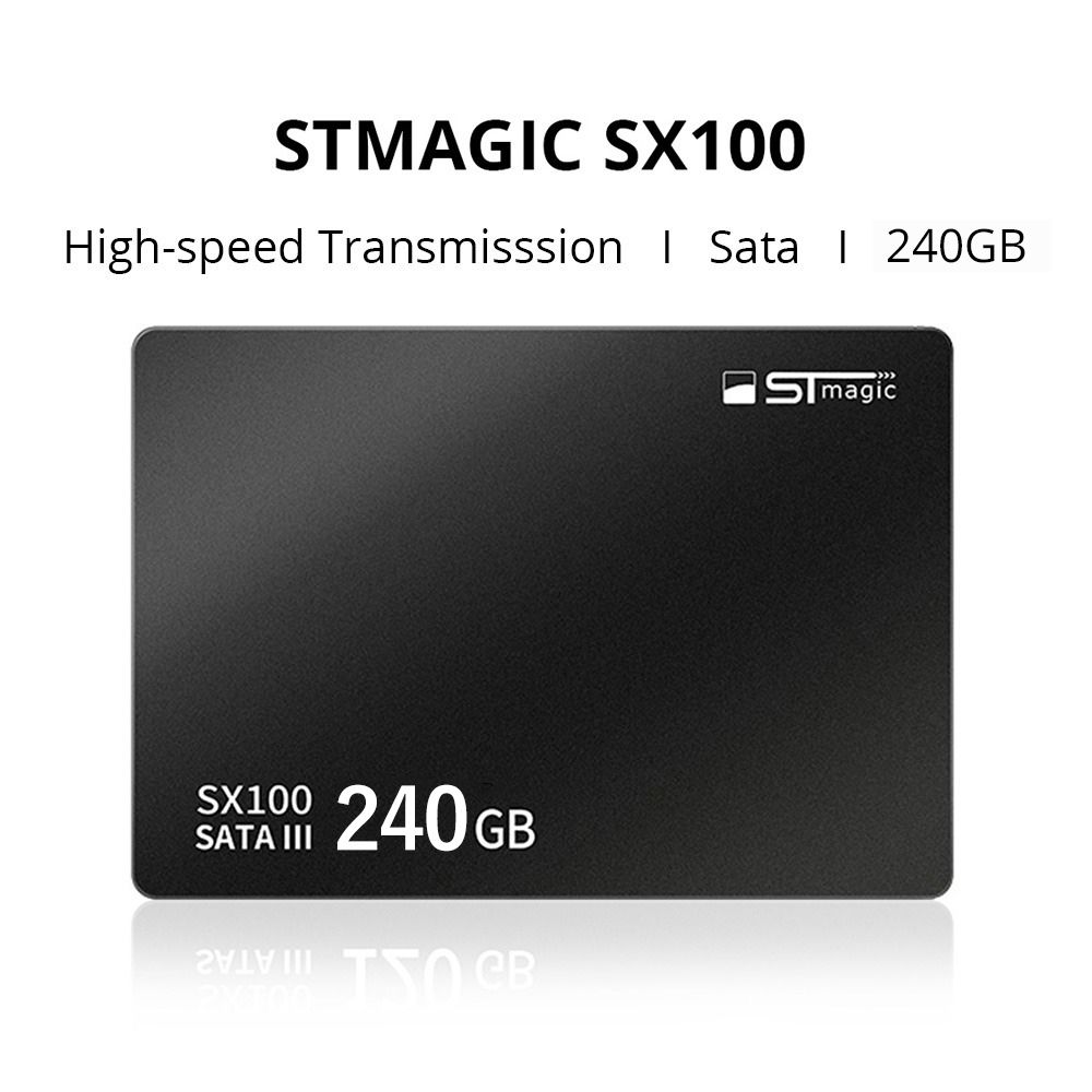 Stmagic SX100 240GB SSD 2.5 Inch Solid State Drive SATA3 Interface 496MB/s Reading Speed LDPC Error Correction - Black