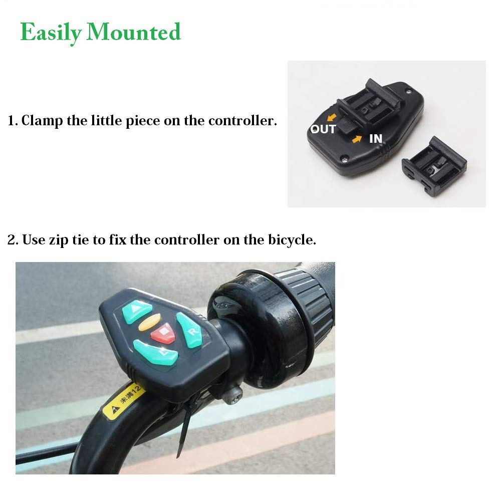 YKBA- B0011 Cycling LED Signals Warning Vest Remote Control USB Charging - Green