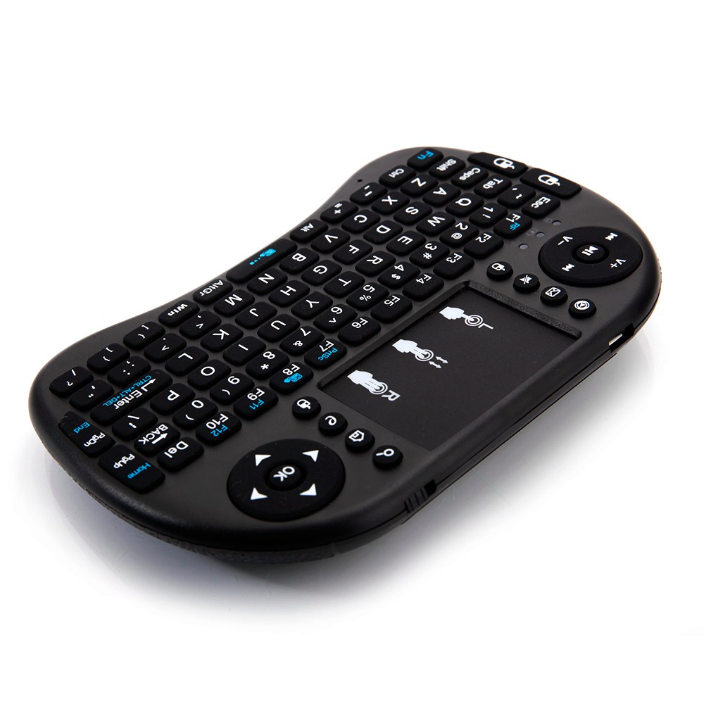 i8 Mini 2.4GHz Wireless Keyboard Built-in Touchpad Support Windows 2000 / XP / Vista / CE / Win 7 / Win8 / Linux - Black