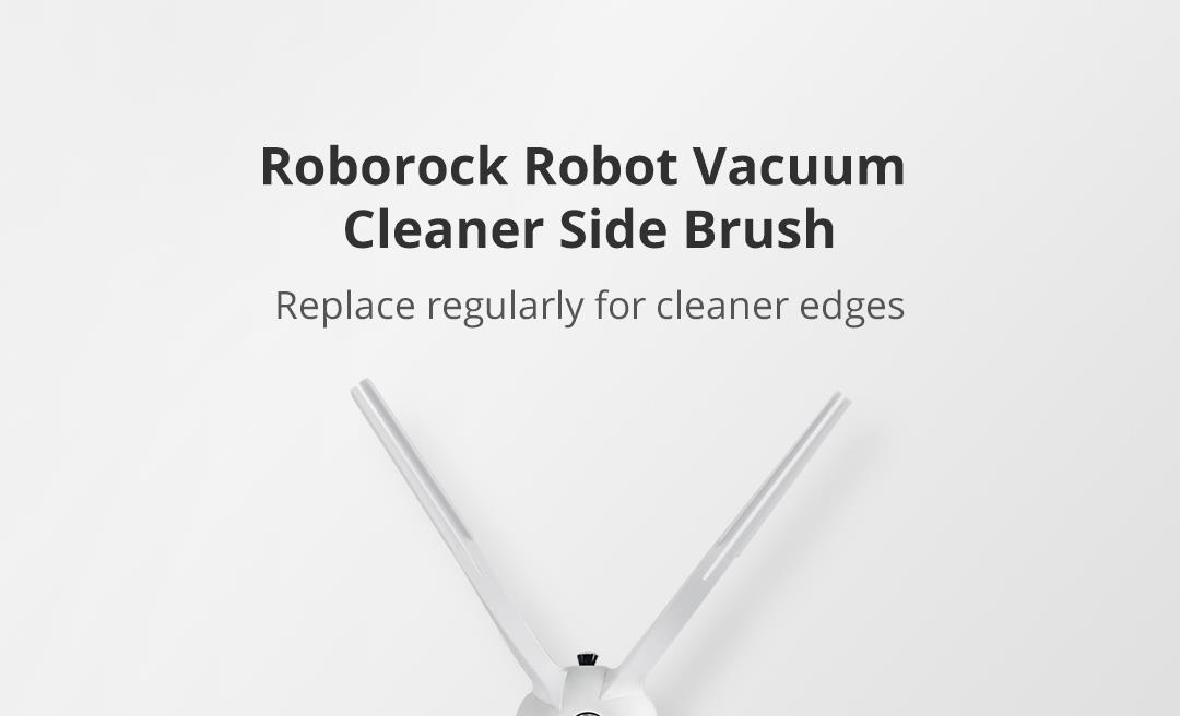 2PCS Roborock Smart Robot Vacuum Cleaner Side Brushes for Roborock S5 MAX Robot Vacuum Cleaner - White
