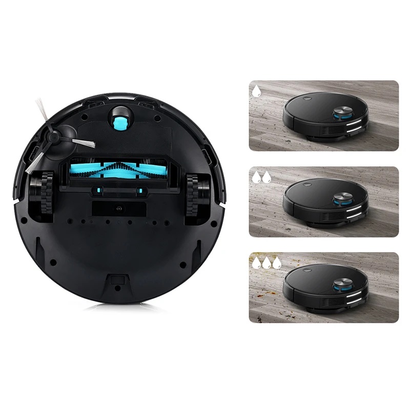 Xiaomi Viomi V3 Smart AI Robot Vacuum Cleaner 2600pa Suction 4900mAh Battery 3 Modes 550ml Water Tank With Disposable Disinfecting Rag Support 5 Maps - Black