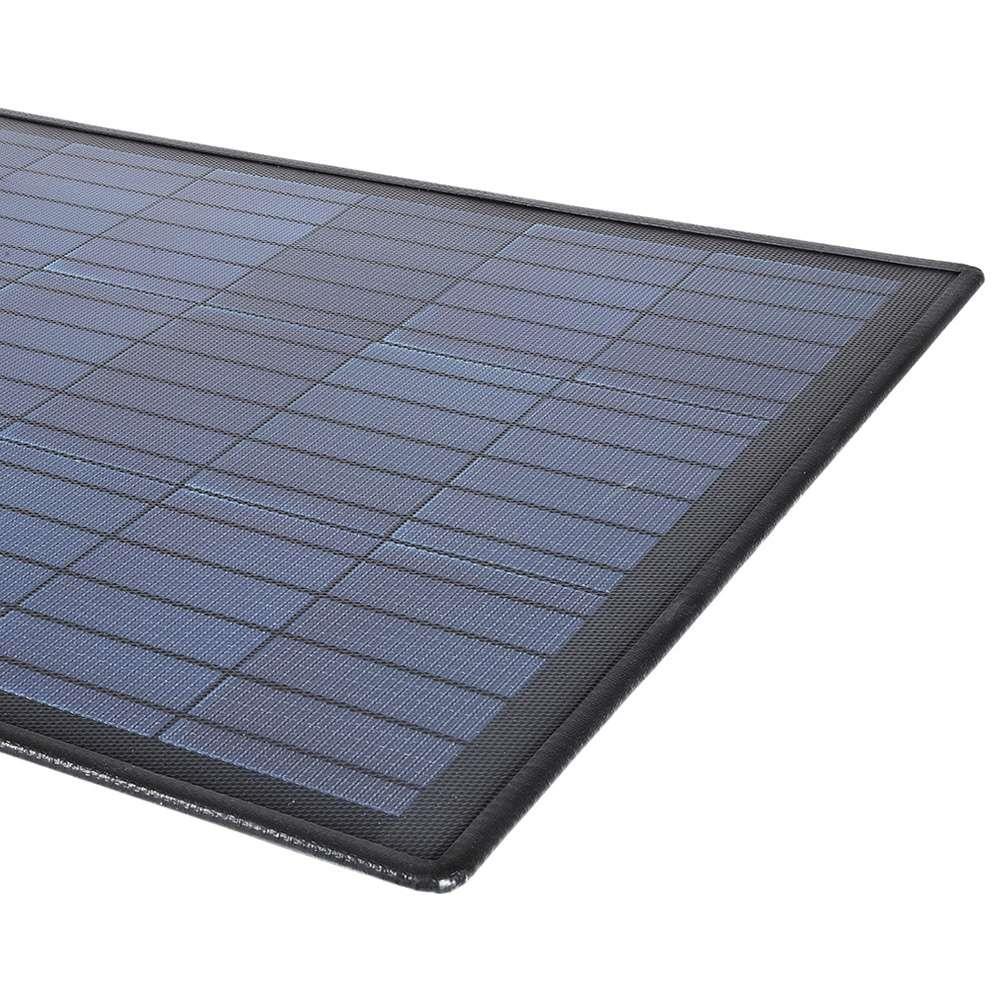 Lensun LS-100FX2-B 100W 12V Black flexible solar panel with Rubber Strip