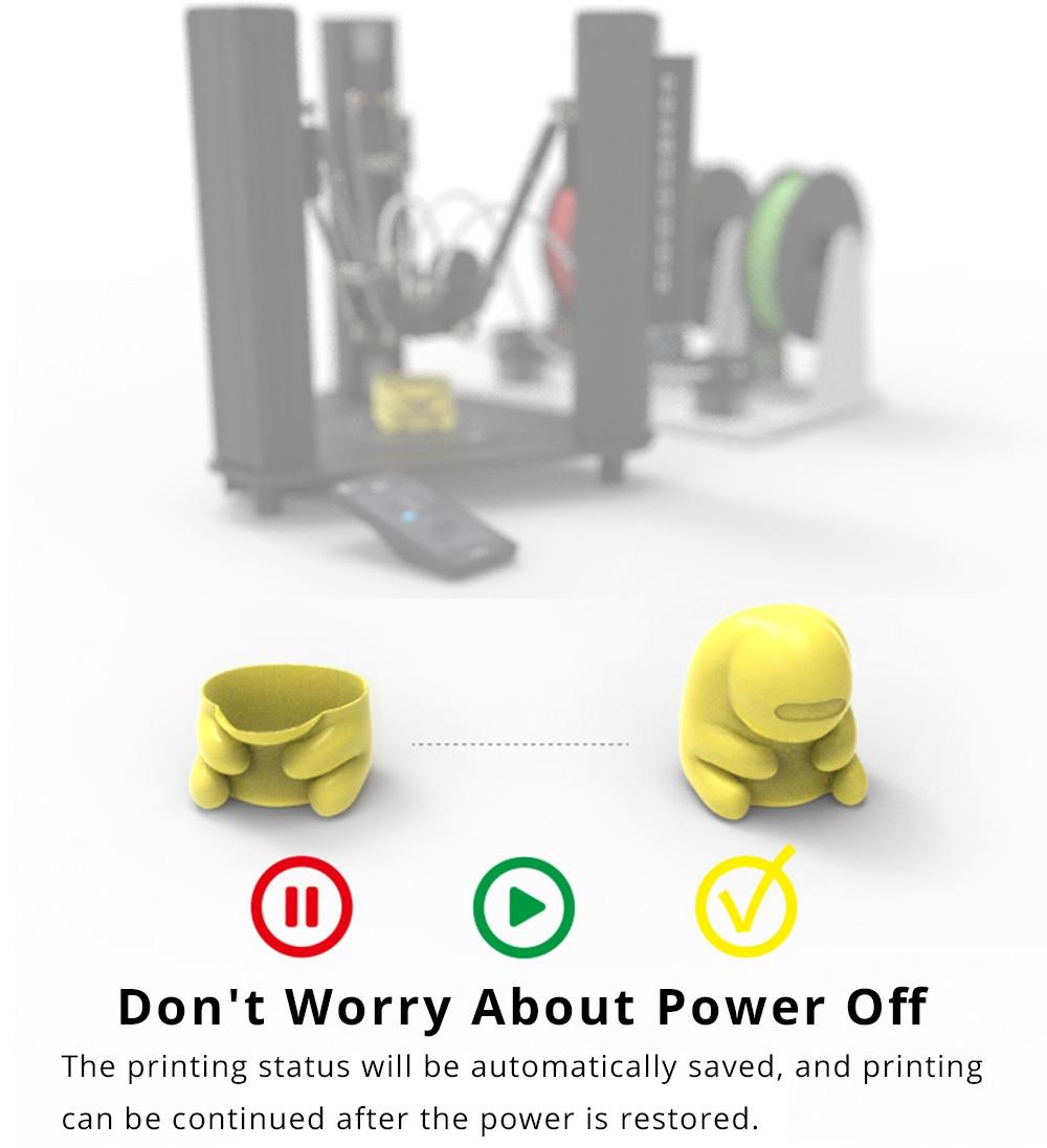 DOBOT MOOZ-3 Color Mixing 3D Printer 3-in 1-out Mix Color Print Head Full Color Range Triple Extruder Glass Heated Bed Mobile App Control