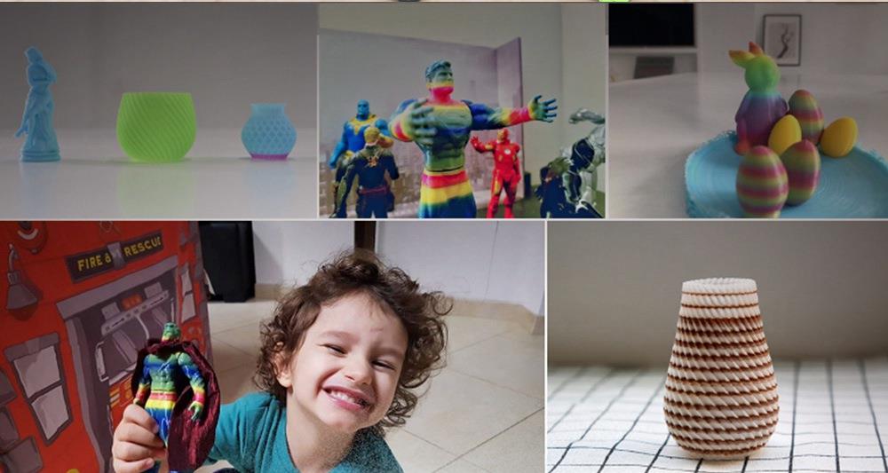 DOBOT MOOZ-3 Color Mixing 3D Printer 3-in 1-out Mix Color Print Head Full Color Range Triple Extruder Glass Heated Bed Mobile App Control