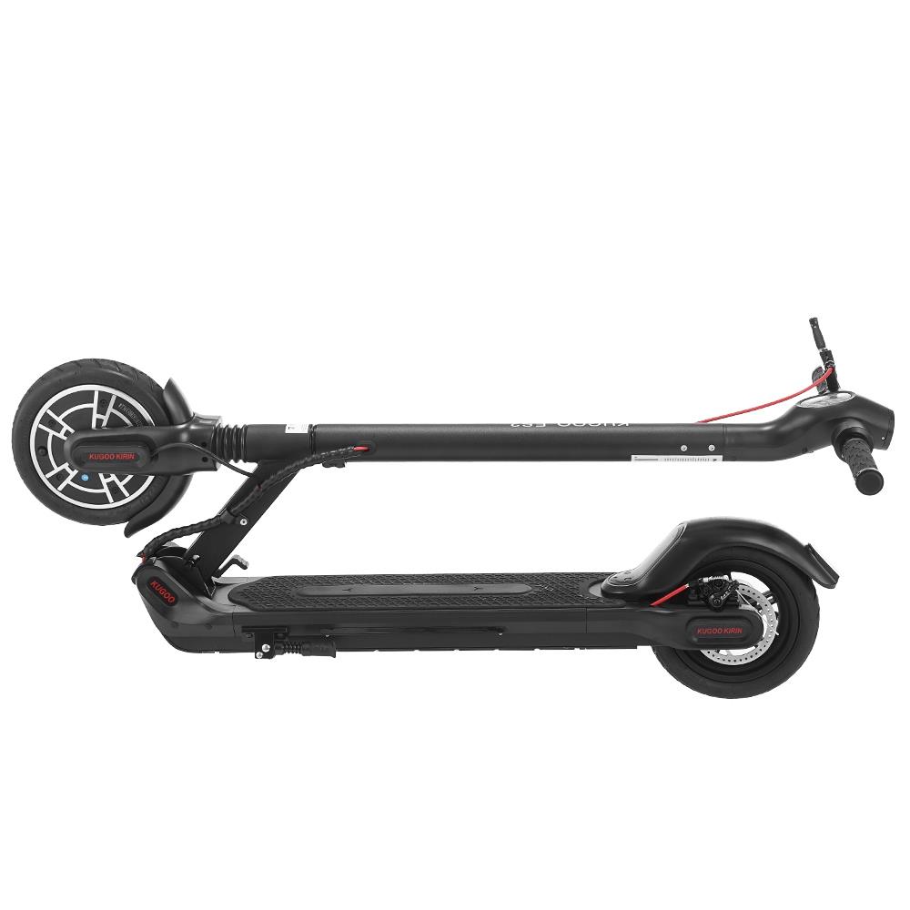 KUGOO KIRIN ES2 Folding Electric Scooter 350W Motor LED Display Screen Max 25KM/H 8.5 Inch Pneumatic Tire - Black
