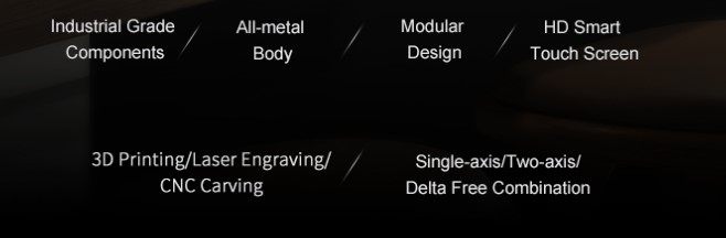 Dobot MOOZ-1 Industrial Grade Transformable Metallic 3D Printer Single Z-Axis Linear Guideway Supports Laser  CNC Printing