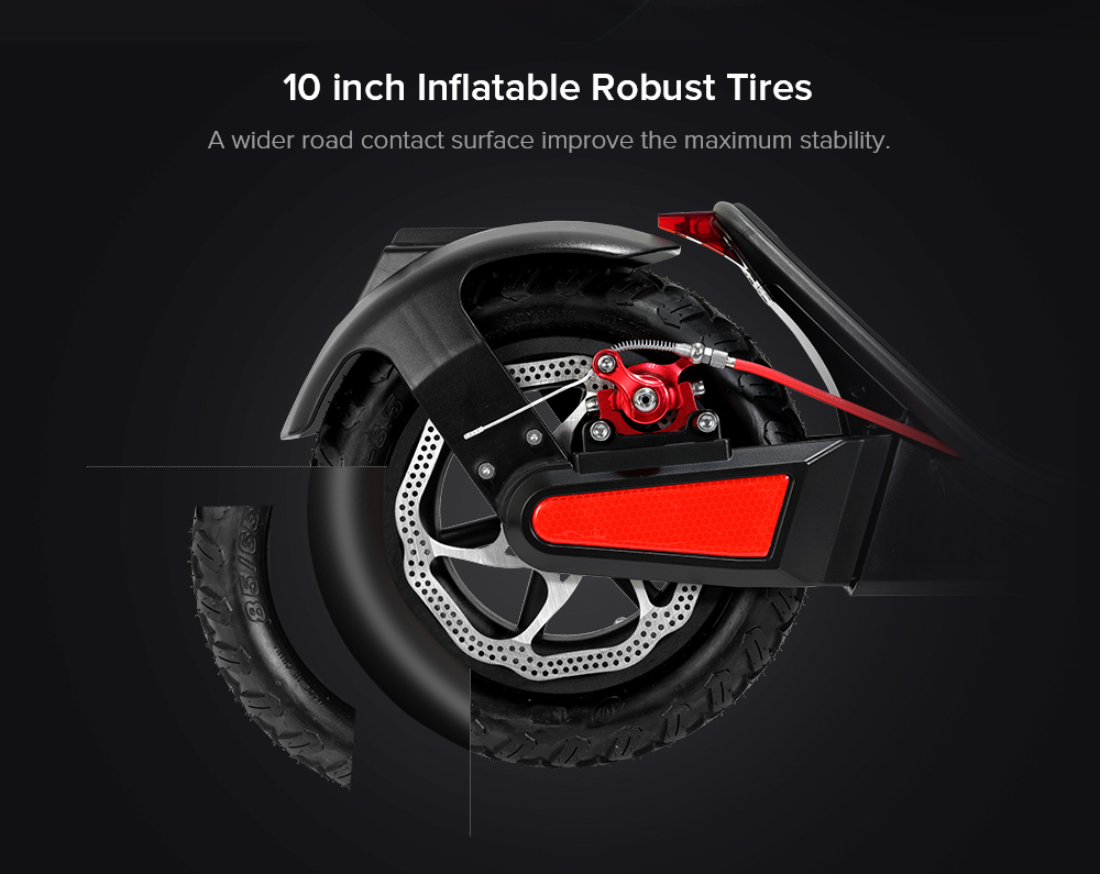 KUGOO G-Max קורקינט חשמלי צמיג פנאומטי 10 אינץ '500W מנוע ללא מברשות ...