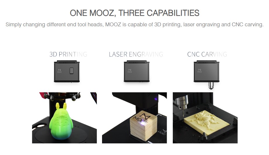 Dobot MOOZ-1 Industrial Grade Transformable Metallic 3D Printer Single Z-Axis Linear Guideway Supports Laser  CNC Printing