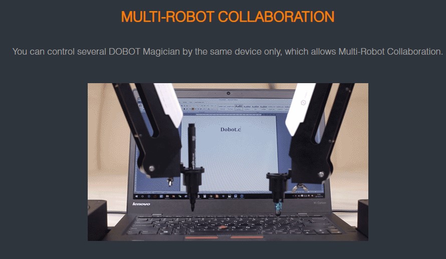 DOBOT Magician Educational Programming Robot Arm with 3D Printer, Laser Engraver, Pen Holder, Suction Cap, Gripper