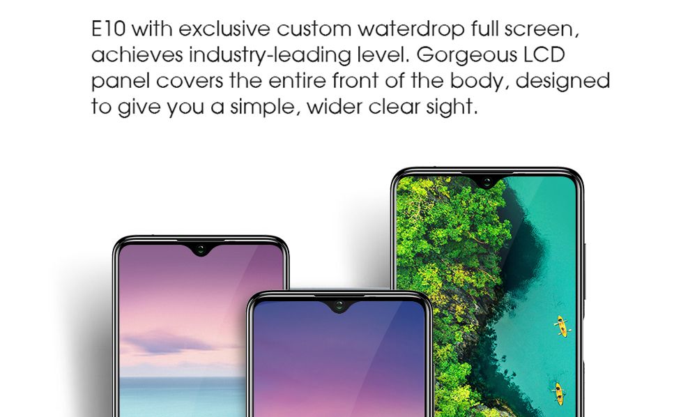 Elephone E10 Global Version 6.5 Inch 4G LTE Smartphone MT6762D 4GB RAM 64GB ROM Quad Rear Cameras NFC Android 10 4000mAh Battery Dual SIM Dual Standby - Blue