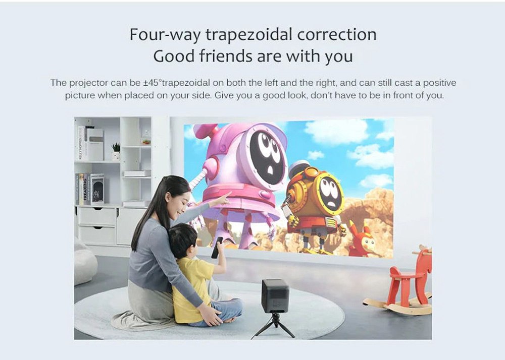 [International Edition] Fengmi Dice Native 1080P Projector 550 Ansi Lumens Dolby DTS Certified Android TV9.0  Amlogic T968-H