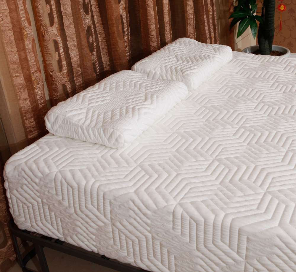 10 Inch 2-layer Silica Gel Memory Foam Mattress Ventilation Cool Comfortable With 2 Large Pillows - White