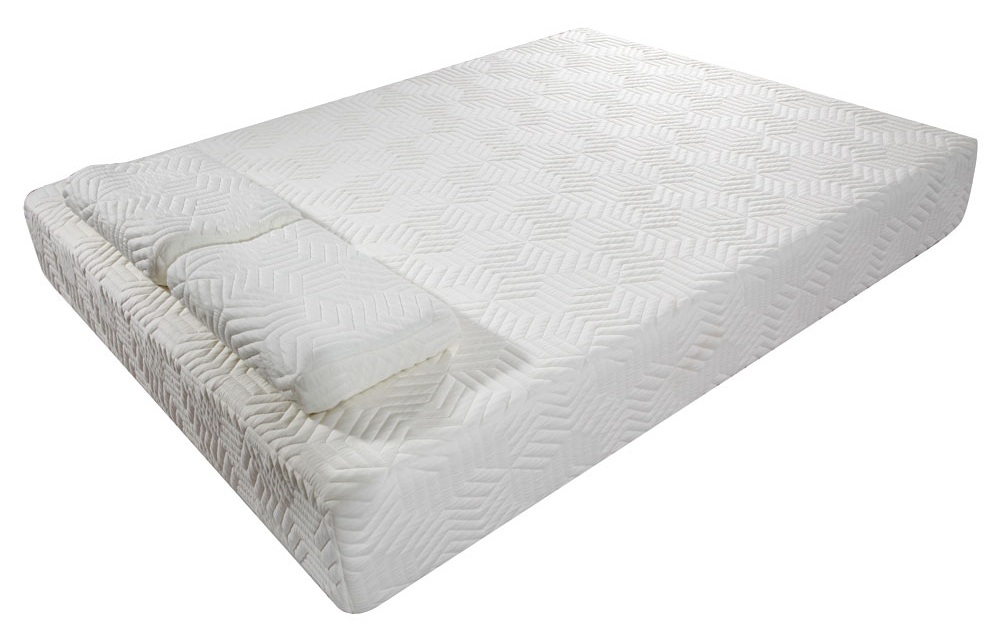 10 Inch 2-layer Silica Gel Memory Foam Mattress Ventilation Cool Comfortable With 2 Large Pillows - White