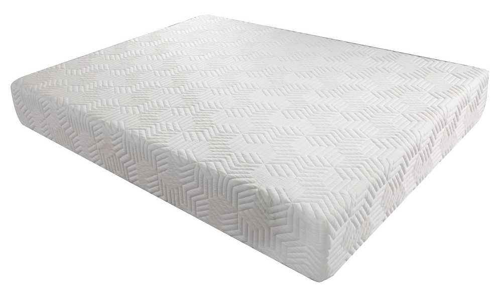 10 Inch 2-layer Silica Gel Memory Foam Mattress Ventilation Cool Comfortable With 2 Large Pillows - White