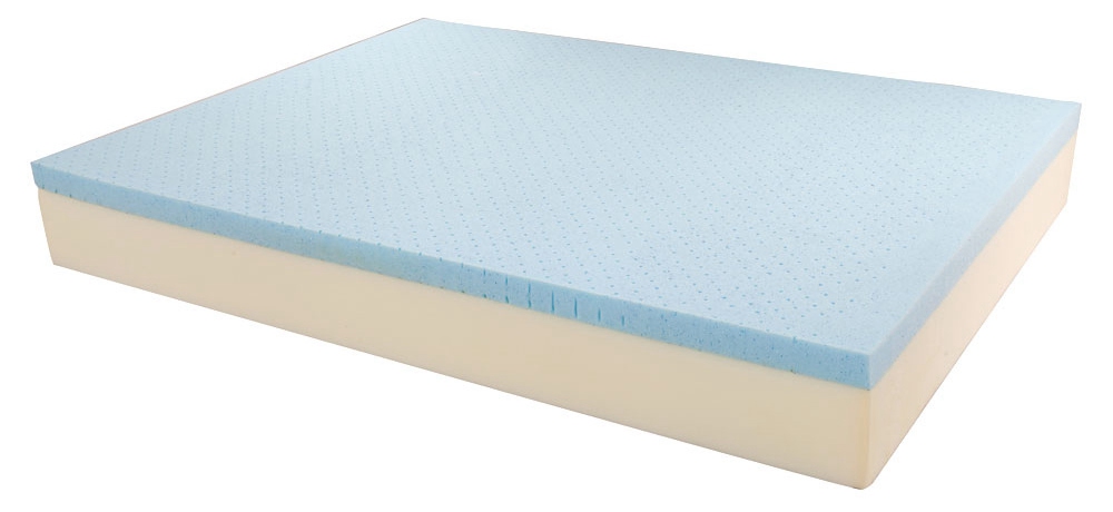 10 Inch 2-layer Silica Gel Memory Foam Mattress Ventilation Cool Comfortable With 2 Large Pillows - White