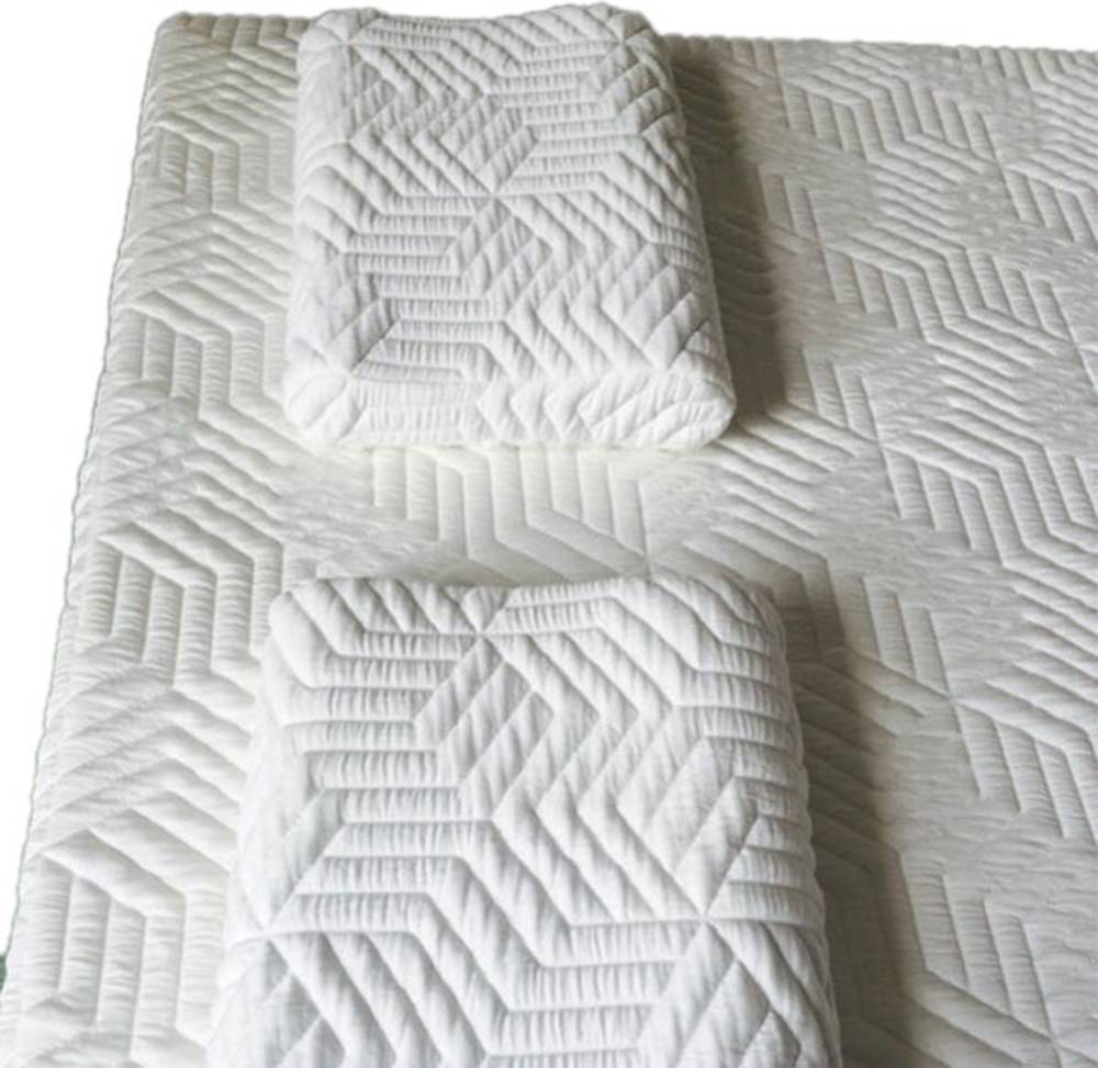 10 Inch 2-layer Silica Gel Memory Foam Mattress Ventilation Cool Comfortable With 2 Large Pillows - White