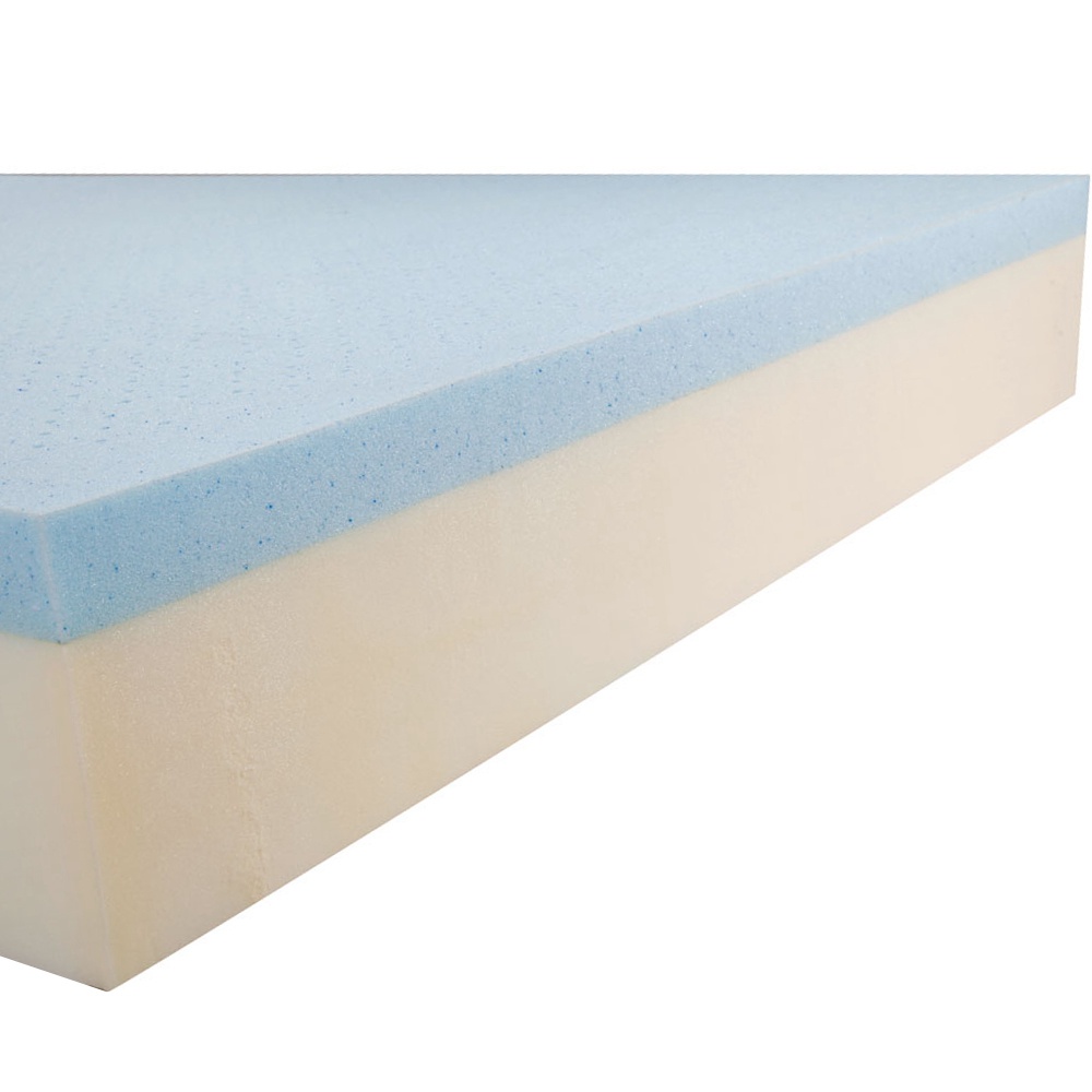 10 Inch 2-layer Silica Gel Memory Foam Mattress Ventilation Cool Comfortable With 2 Large Pillows - White