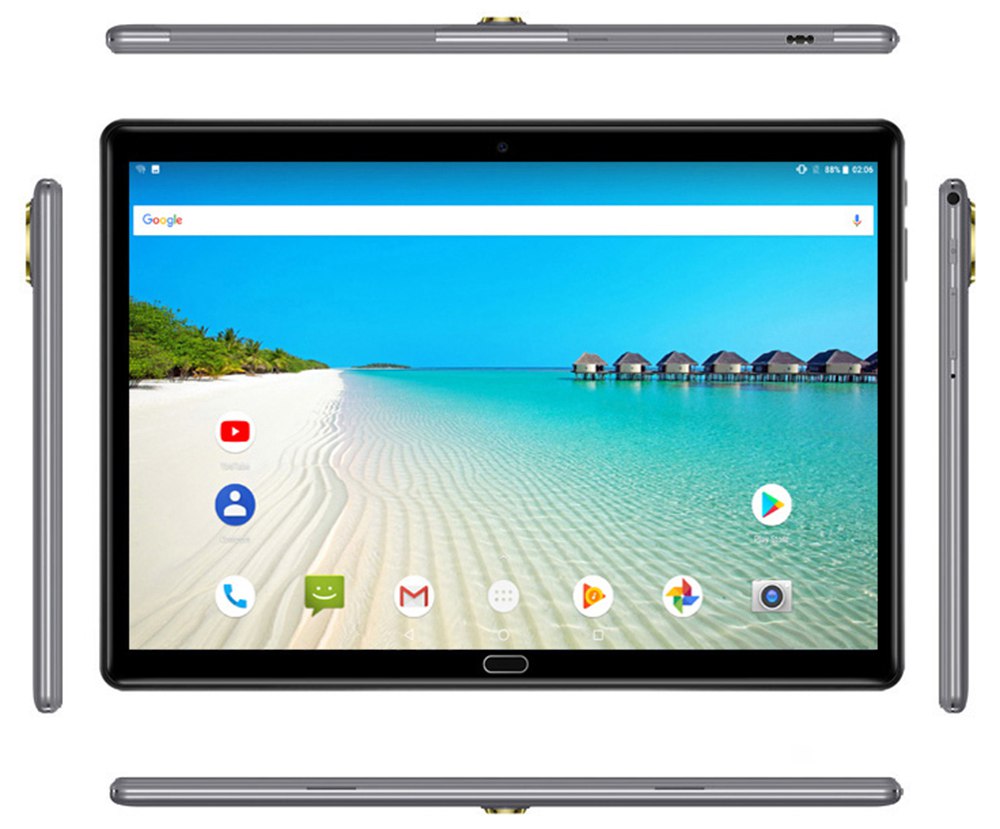 Binai M101 4G Tablet PC MTK6739CW Quad Core 10.1 Inch IPS Screen Android 8.1 3GB LPDDR3 32GB eMMC Dual Camera 6000mAh Battery English Global - Black