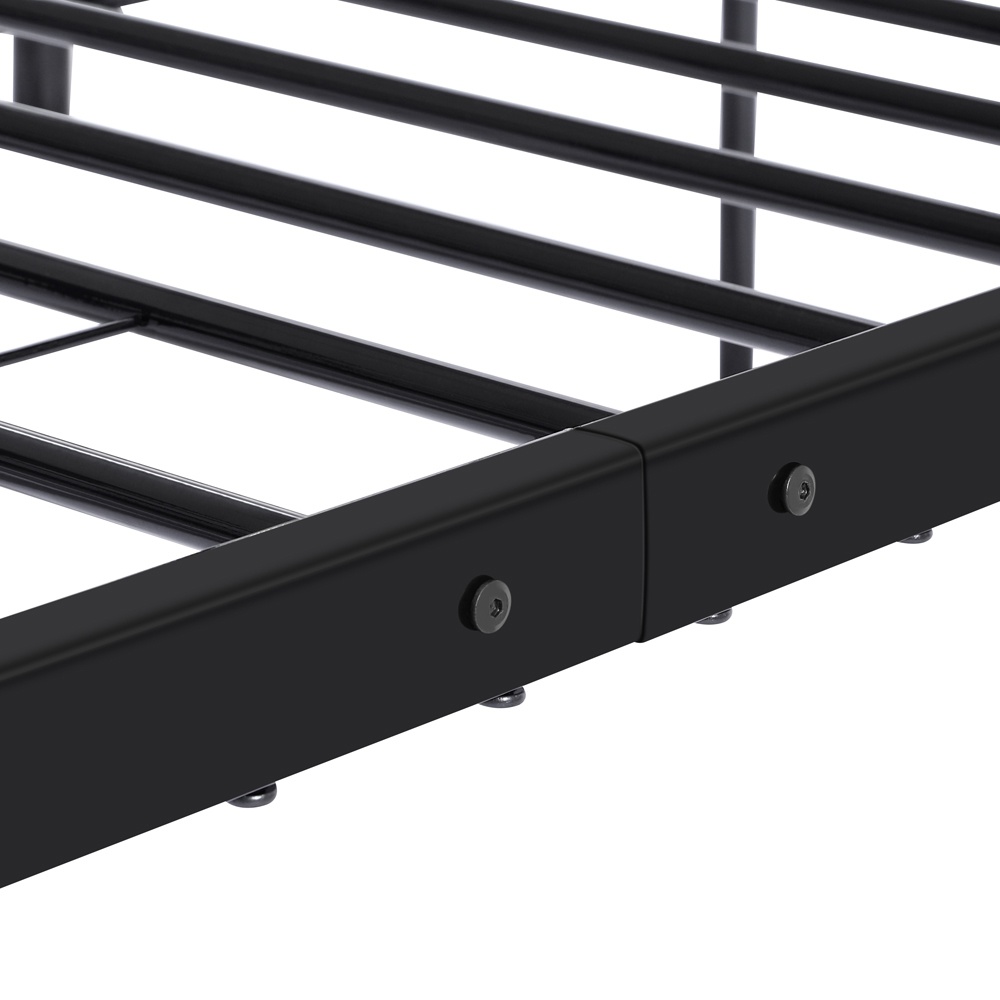Iron Dual Bed 197.6 x 143 x 83.5 cm -&nbsp;Black