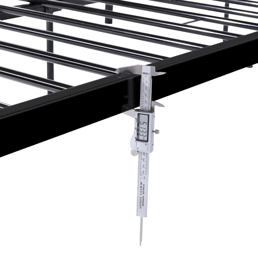 Iron Dual Bed 197.6 x 143 x 83.5 cm -&nbsp;Black