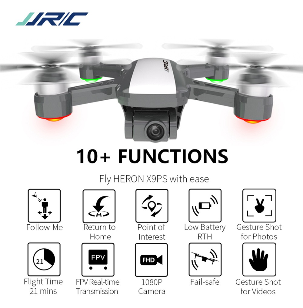 JJRC X9PS 4K 5G WIFI FPV Dual GPS RC Drone With 2-Axis Gimbal RTF - White Three Batteries with Bag