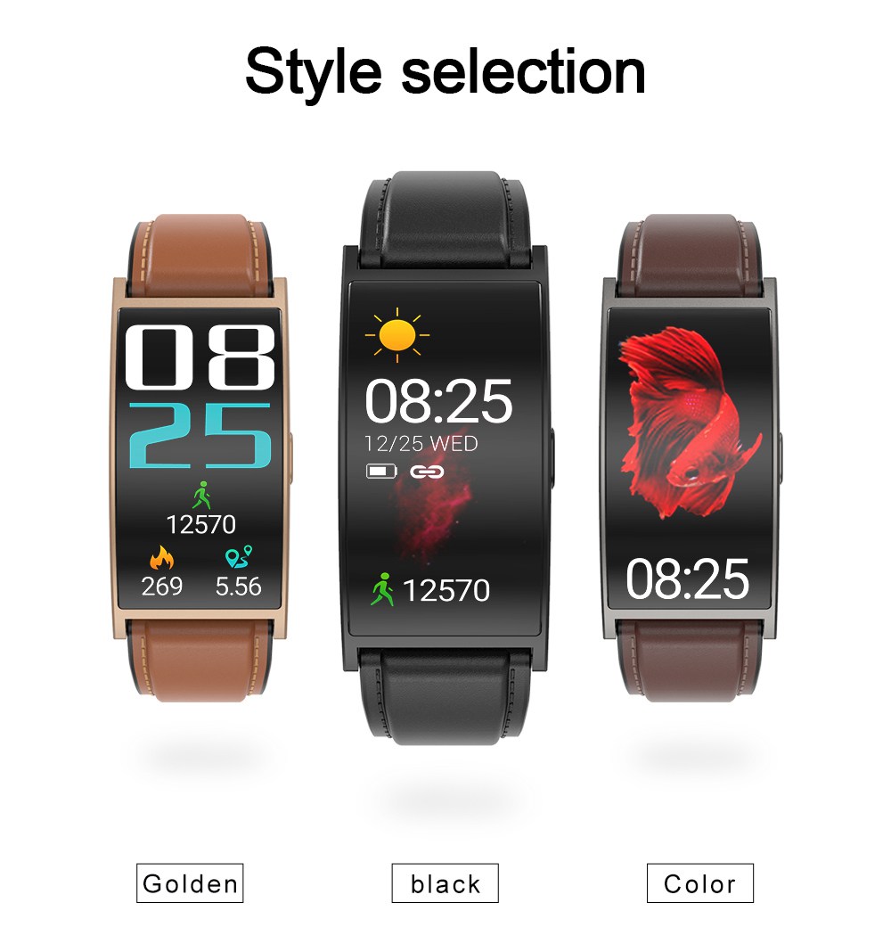 Makibes T20 Smartwatch 1.5 Inch AMOLED Display with Curved-screen - Black